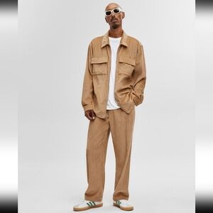 Mode of One Men’s Corduroy Shacket Shirt Jacket XXL Button-Front Casual Layer